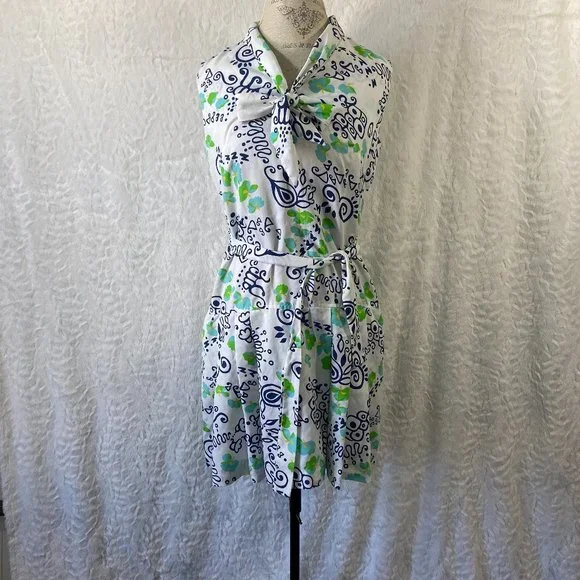 Vintage 60's Romper Culottes Liberty Circle Scooter Dress MOD Pattern Geometric - Picture 1 of 12